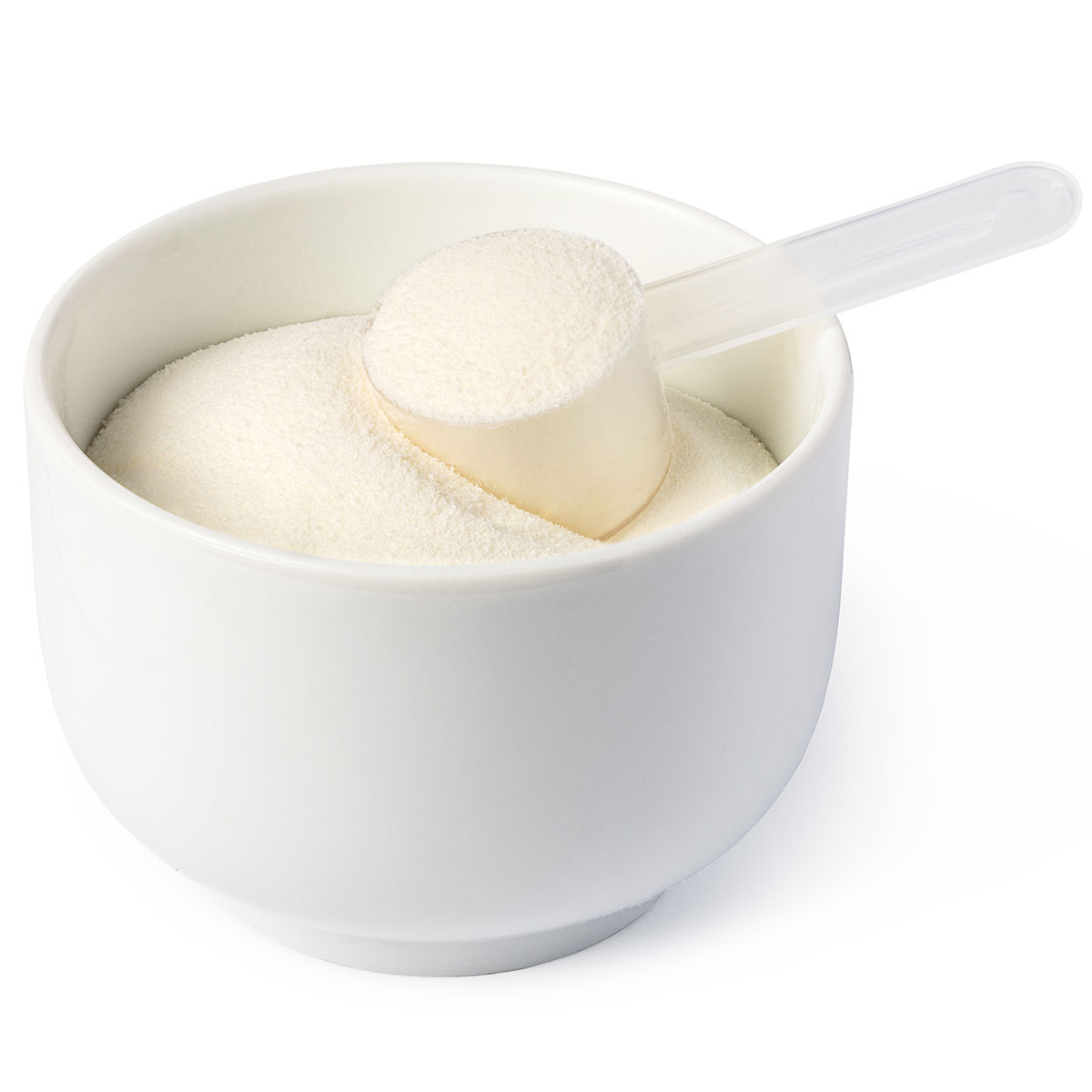 Collagen in a bowl with a scoop