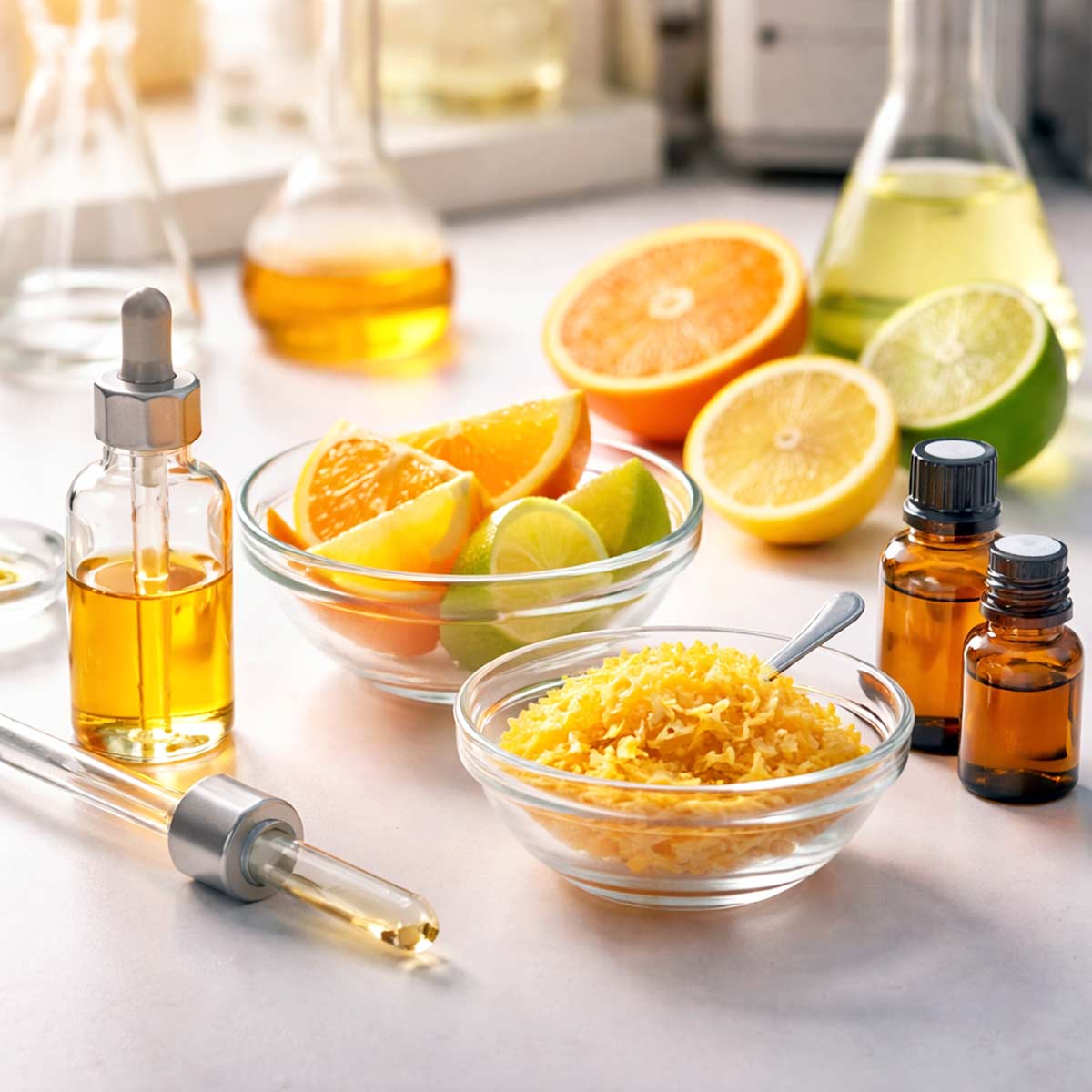 citrus flavoring items in the lab