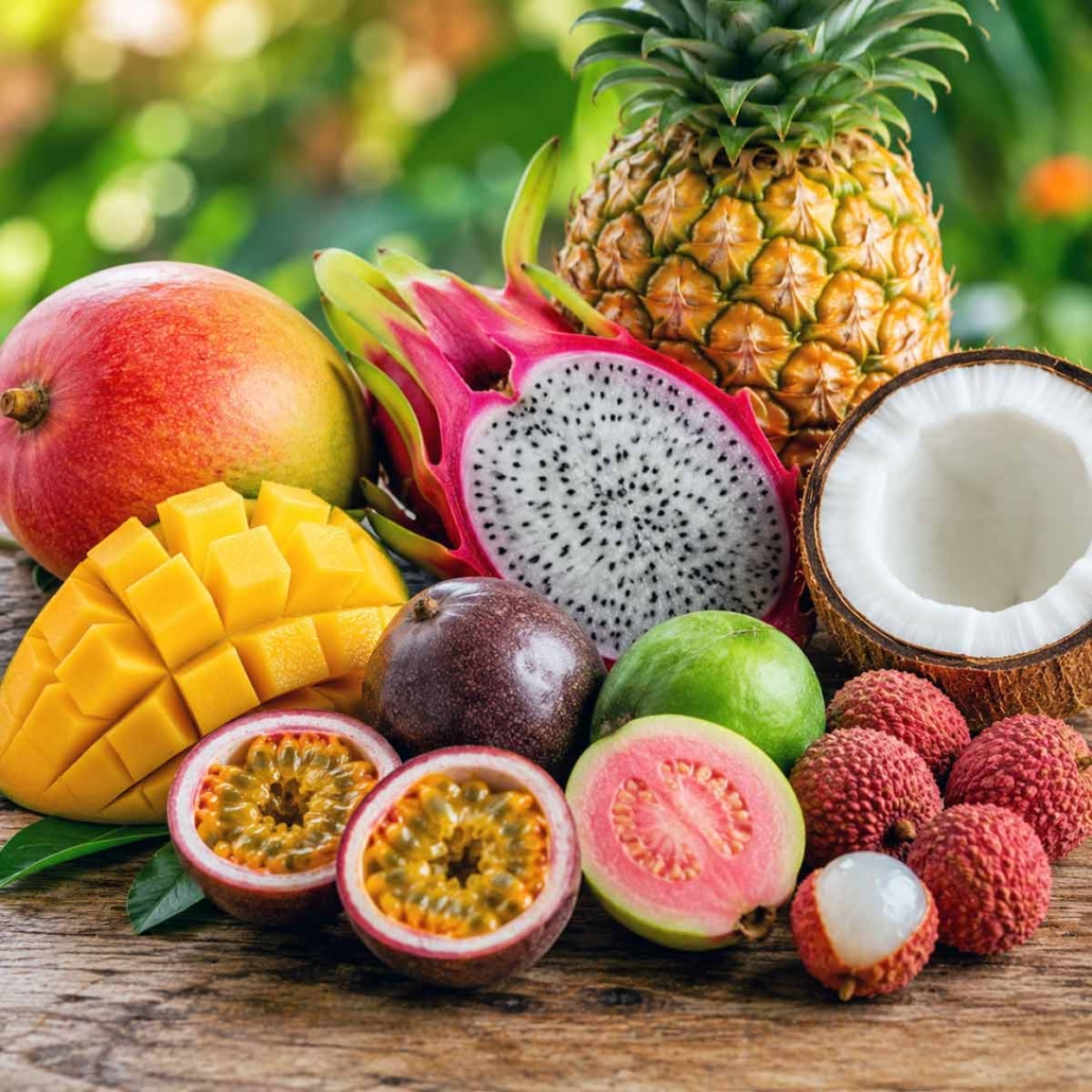 tropical fruits for flavoring supplements