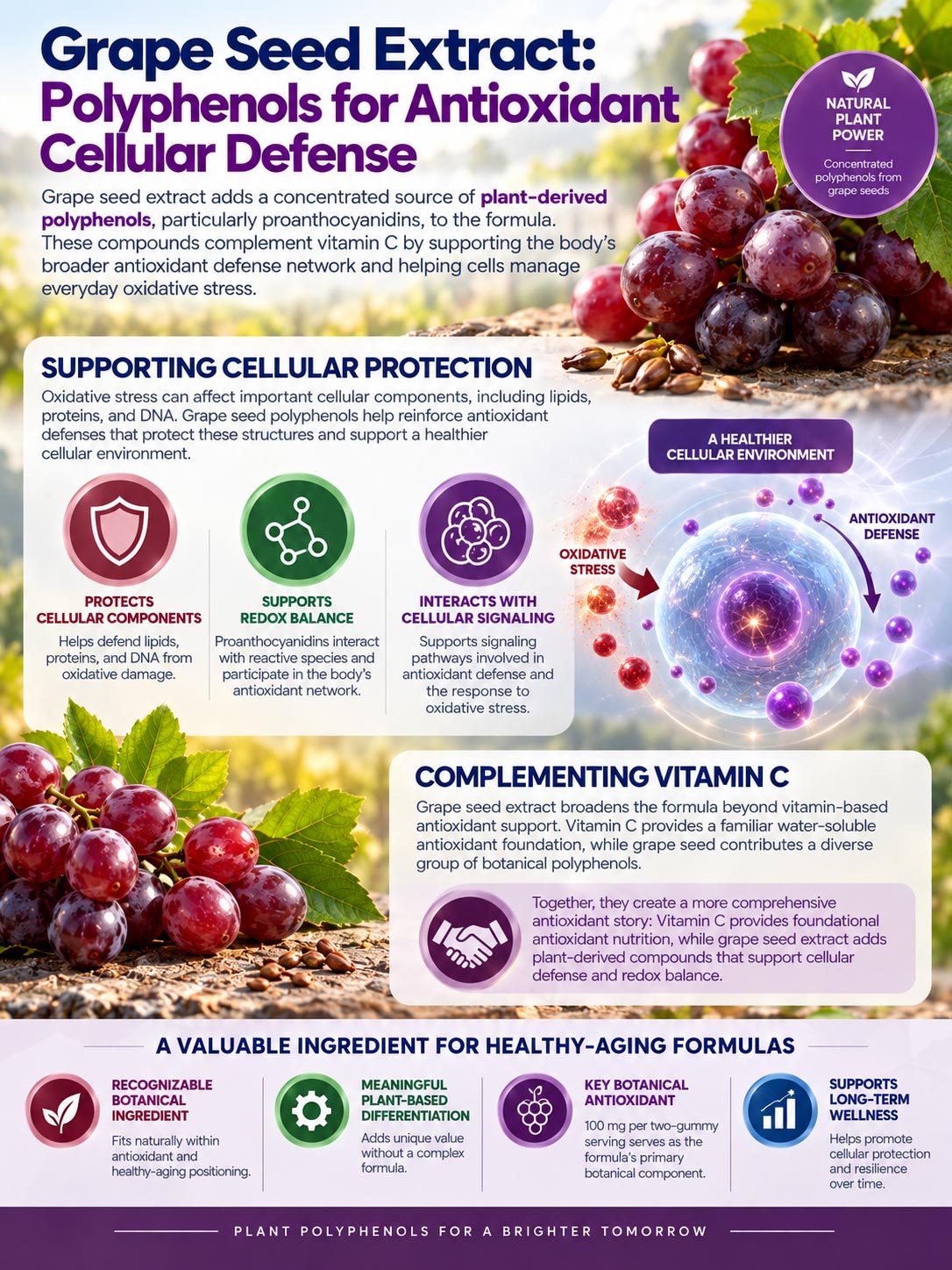 INFOGRAPHIC: Grape Seed Extract - Polyphenols for Antioxidant Cellular Defense