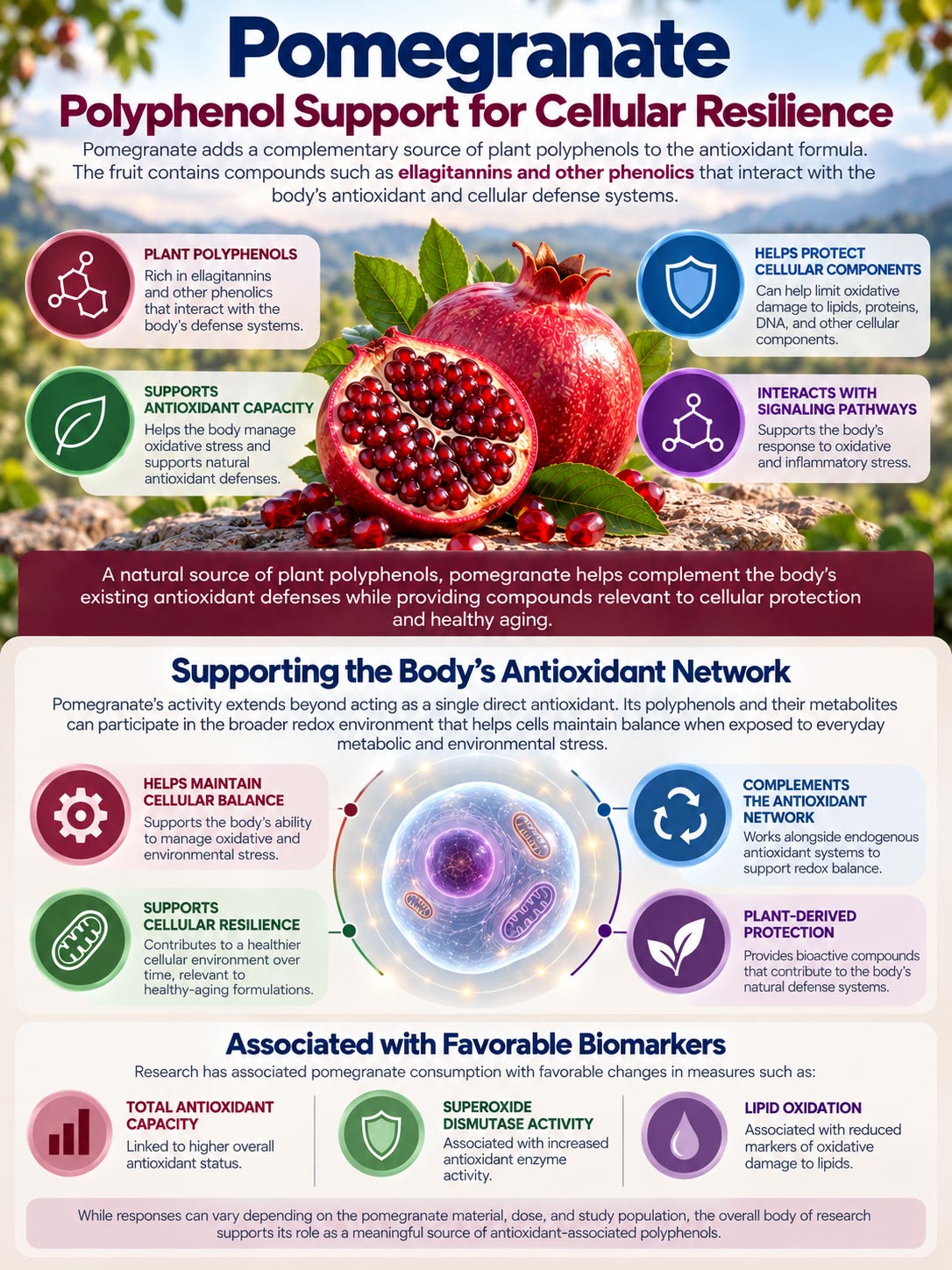 INFOGRAPHIC: Pomegranate - Polyphenol Support for Cellular Resilience