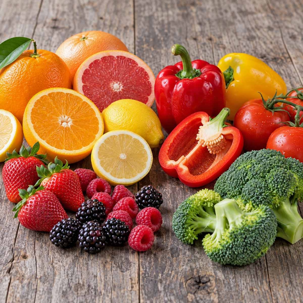Foods rich in Vitamin C for antioxidant support