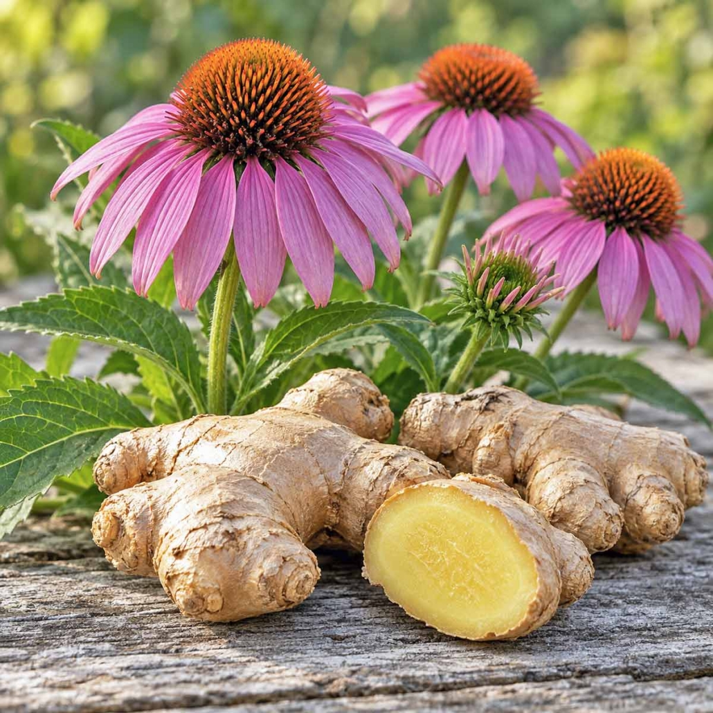 Echinacea Plus Ginger For Immune Support Supplement Formulation