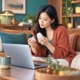 A Self-Directed Supplement Consumer doing research on her laptop.