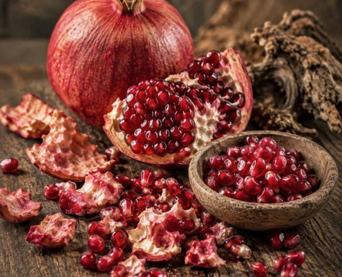 pomegranate seeds, peel, and pulp for valorization for nutraceuticals